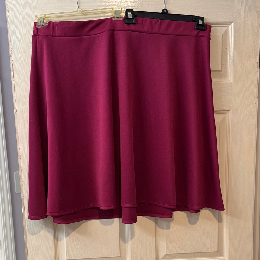 Elegant Tatyanna by Lara Fashion A-Line Skirt 4X Magenta | Like New